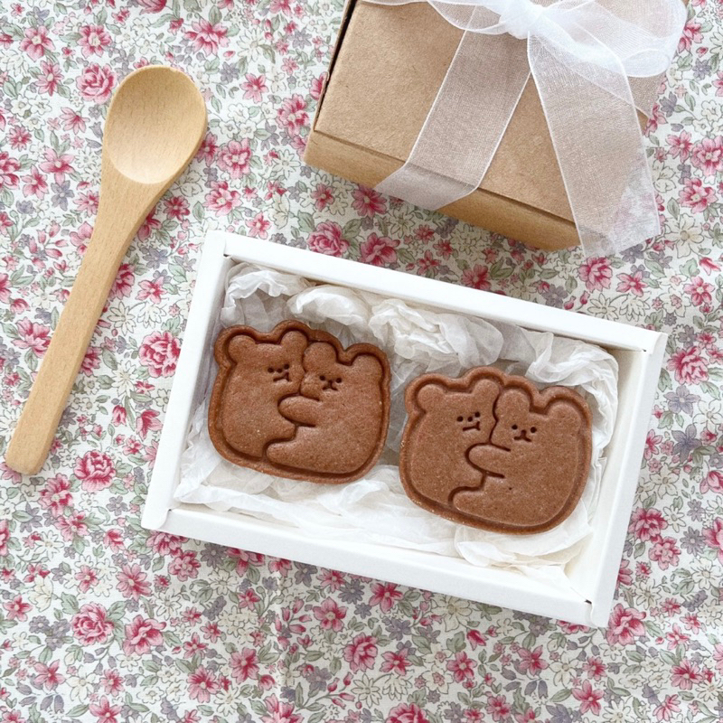 『Mi烘培』擁抱小熊餅乾模 3D列印模  烘焙壓模 餅乾模具 手工餅乾 造型餅乾 壓模餅乾 餅乾模 親子烘培 寵物餅乾