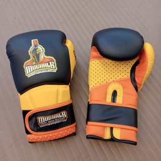 全新 R2C Mughal 黑色+橘色+黃色 合成皮 拳擊手套 拳套 16OZ
