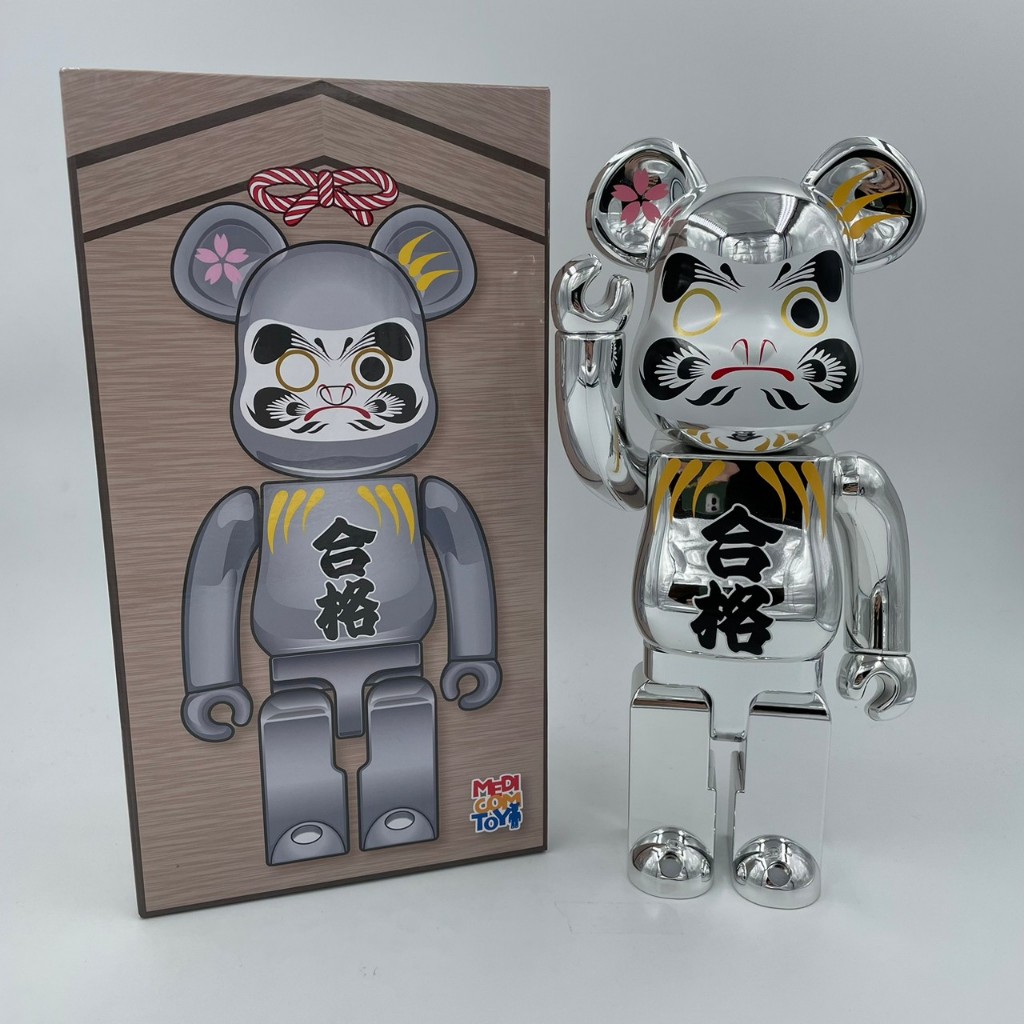 Be@rbrick BEARBRICK DARUMA PASS Silver Plated合格 達摩 電鍍銀色 400%