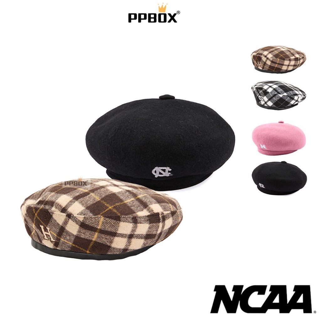 NCAA 貝雷帽 73521885 帽子 圓帽 絨毛帽 小偷帽 羊毛帽 格紋 文青風 畫家帽
