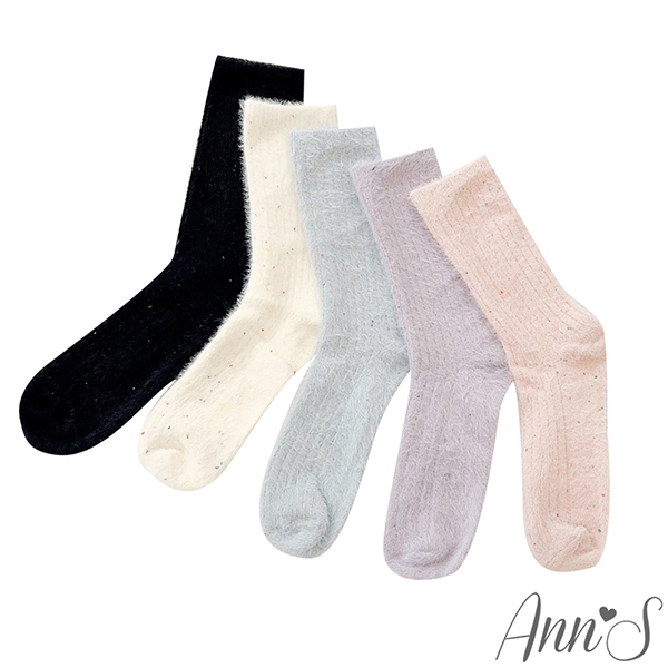 Ann’S 保暖毛絨絨堆堆中筒襪-5色