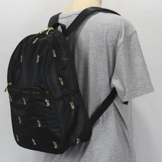 日本進口輕量金貓刺繡後揹包/出國旅行/包包--秘密花園