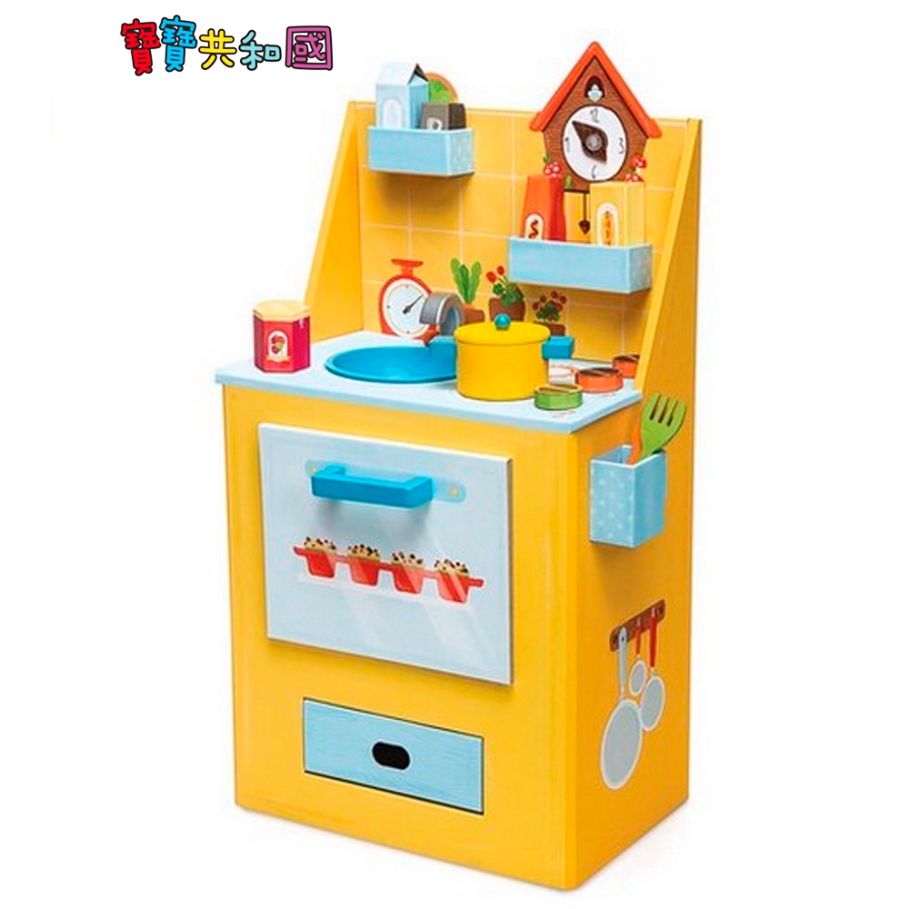KRoooM 娃娃屋系列 厚紙廚房組合遊戲 廚房玩具組 內含木製配件 環保超輕量 低碳玩具 辦家家酒 寶寶共和國