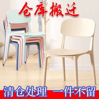 靠背簡約家用創意加厚成人凳子塑膠餐椅ins網紅書桌椅子塑膠