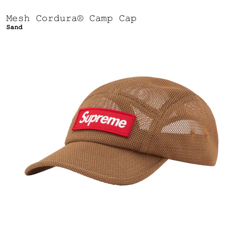 Supreme Mesh Cordura Camp Cap 棕 Box Logo 網帽 五分割帽 街頭 潮流 品牌