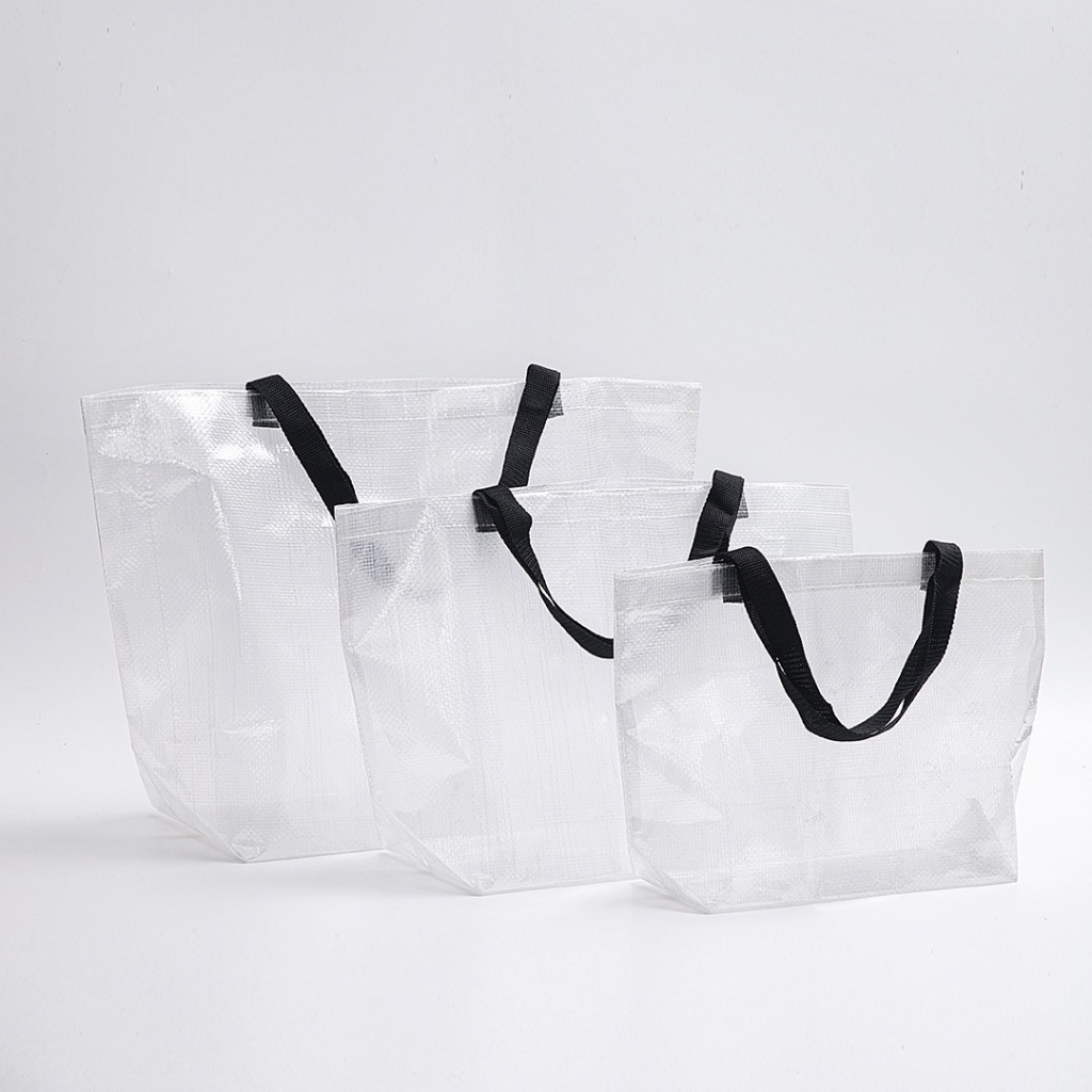 防水透明購物提袋 購物袋 手提袋 防水袋 三種尺寸 【久大文具】1404