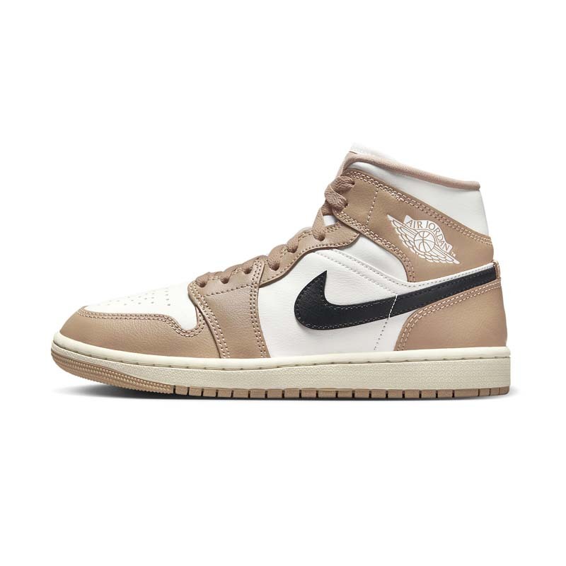 Air Jordan 1 Mid "Desert" W 沙色黑勾鞋 女鞋 男段 BQ6472-103