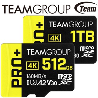 Team 十銓 1TB 512GB PRO+ microSDXC TF U3 A2 V30 記憶卡 512G 1T