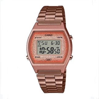 【CASIO 卡西歐】復古耀眼玫瑰金電子錶 B640WCG-5 現代鐘錶