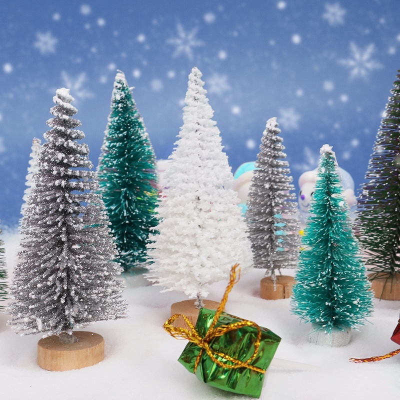 (台灣現貨)彩色迷你聖誕樹/仿真松樹裝飾/聖誕節裝飾/聖誕布置/微景觀擺件/拍攝道具/飾品材料/聖誕裝飾/聖誕節裝飾品
