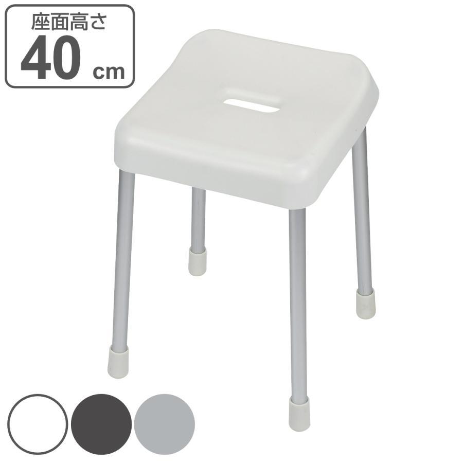 日本【style pure】淋浴用高腳椅(40cm) 白
