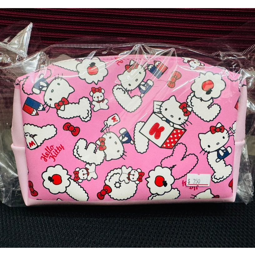 【卡通聯名周邊】 Hello Kitty 凱蒂貓 後背包組 化妝包 收納包 包包 禮物 卡通包 粉紅色 交換禮物 伴手禮