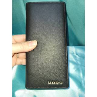 聖地亞精品真皮長夾~MODO簡約二折長夾~真皮長型皮夾~貼身皮夾~中性/男用長夾---約19公分[可愛娃娃]