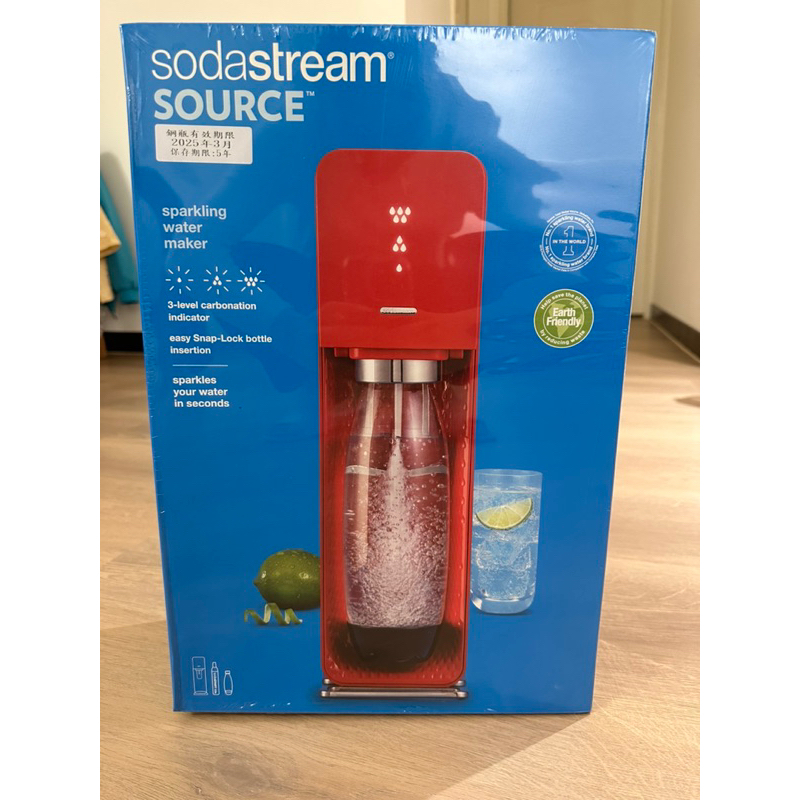 Sodastream SOURCE plastic 氣泡水機 紅色 原廠公司貨
