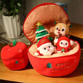 台灣熱銷 免運 聖誕節禮物 聖誕老人 公仔毛絨玩具 小麋鹿娃娃 雪人玩偶