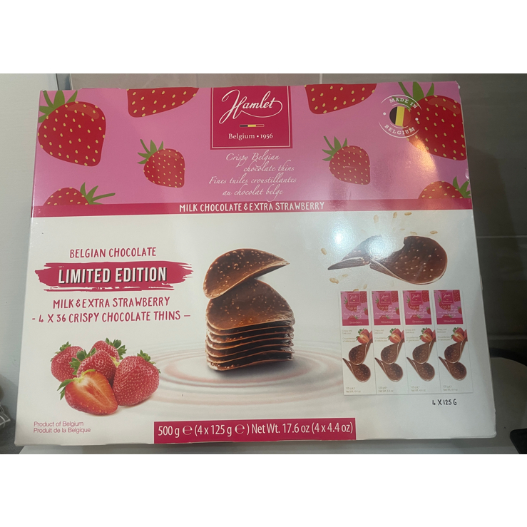 HAMLET 草莓牛奶巧克力脆片 125公克-2024.11好市多