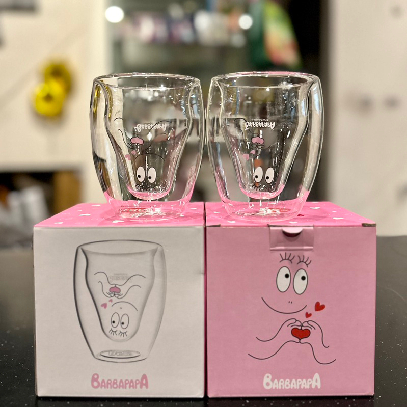 ❣️保留中勿下單❣️BARBAPAPA 泡泡先生 造型 雙層玻璃杯 甜心款 馬克杯 咖啡杯 85度C加價購