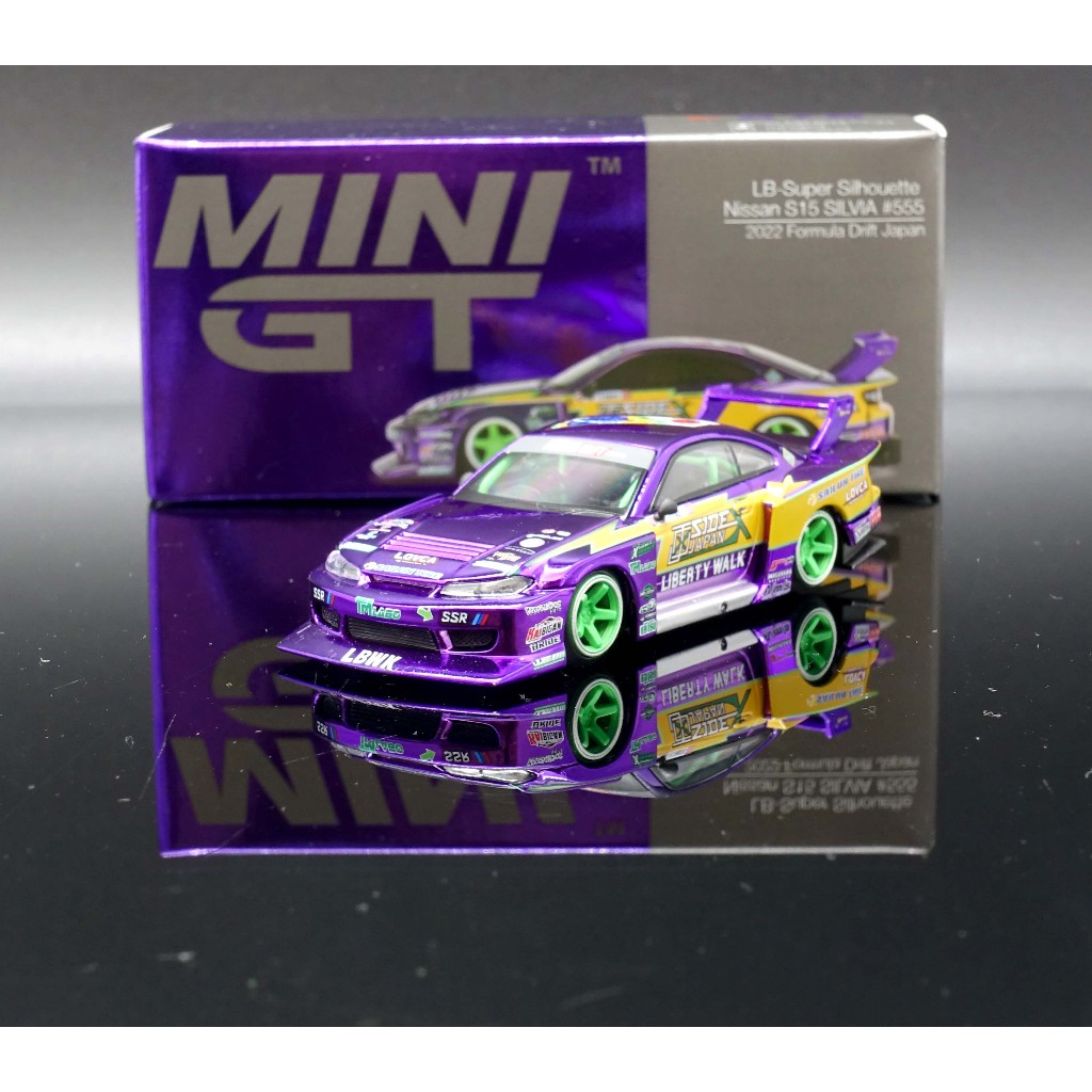 【MASH】現貨特價  Mini GT 1/64 Nissan S15 SILVIA LB 電鍍紫  #576