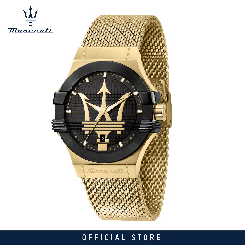 【2年保養】 Maserati Potenza 40mm 黑色 錶盤 男士石英腕錶 R8853108006 夜光功能