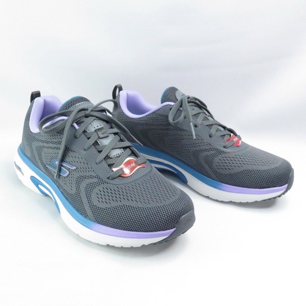 SKECHERS 128957CCTQ 女慢跑鞋 Go Run Arch Fit-DB 灰白藍紫【iSport愛運動】