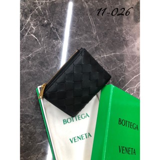高雄凡賽斯歐洲精品 BOTTEGA VENETA BV 中型雙折編織拉鍊錢包 黑色 皮夾 錢包