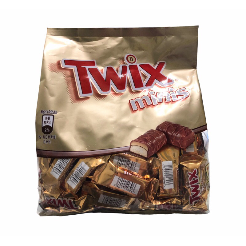 德國 Twix 特趣 迷你 焦糖 夾心 巧克力 10g/入（分購30入/一袋118入）牛奶巧克力+軟焦糖 餅乾 好市多