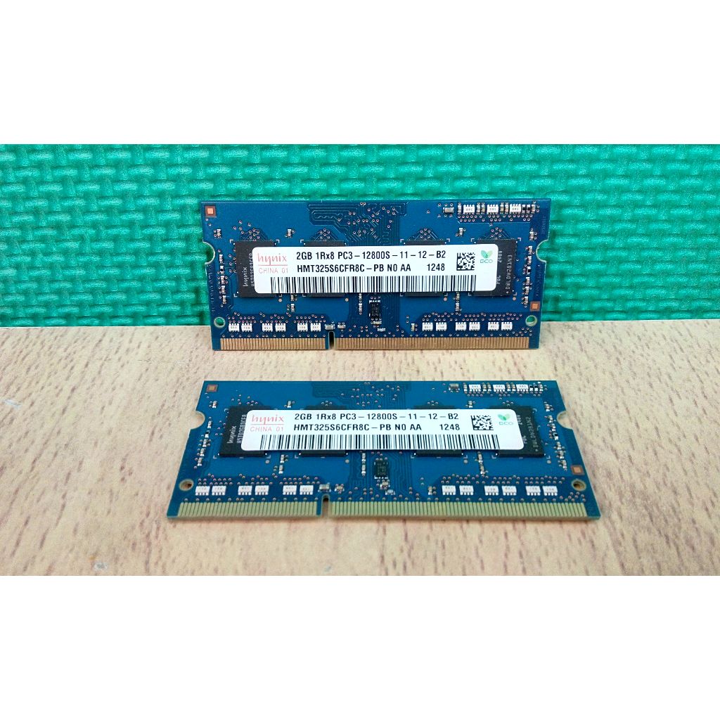二手記憶體 SK hynix 海力士 2GB*2支 PC3-12800S (DDRIII-1600)