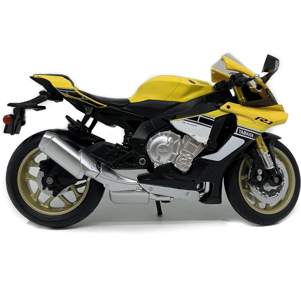 八田元氣小棧:日版全新 童友社 1/12 1:12 YAMAHA YZF-R1 黄 完成品 重型機車模型