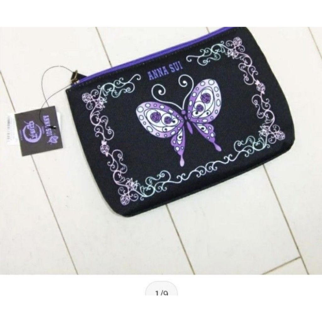 日幣5390 鬼滅の刃×ANNA SUI 凡爾賽雙面 防水隔棉超輕手包裝包