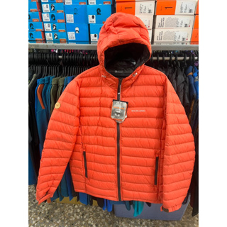 【荒野 WildLand】男款 輕時尚連帽羽絨外套(保暖係數高達700FP) 夾克 保暖 0A12112-84 橘色