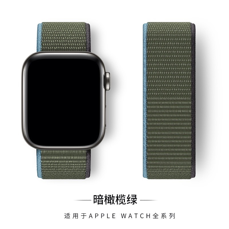 尼龍錶帶 Apple Watch 7代 SE 錶帶 透氣錶帶 6/5/4 回環錶帶 40 44 41 45mm