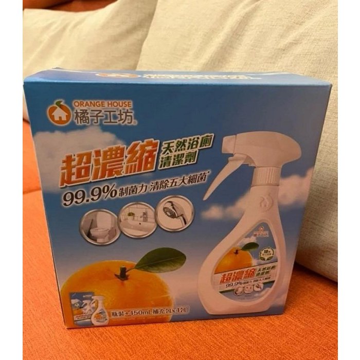 橘子工坊 浴廁清潔劑一組480ml+補充包450ml*4入     479元--可超商取貨付款