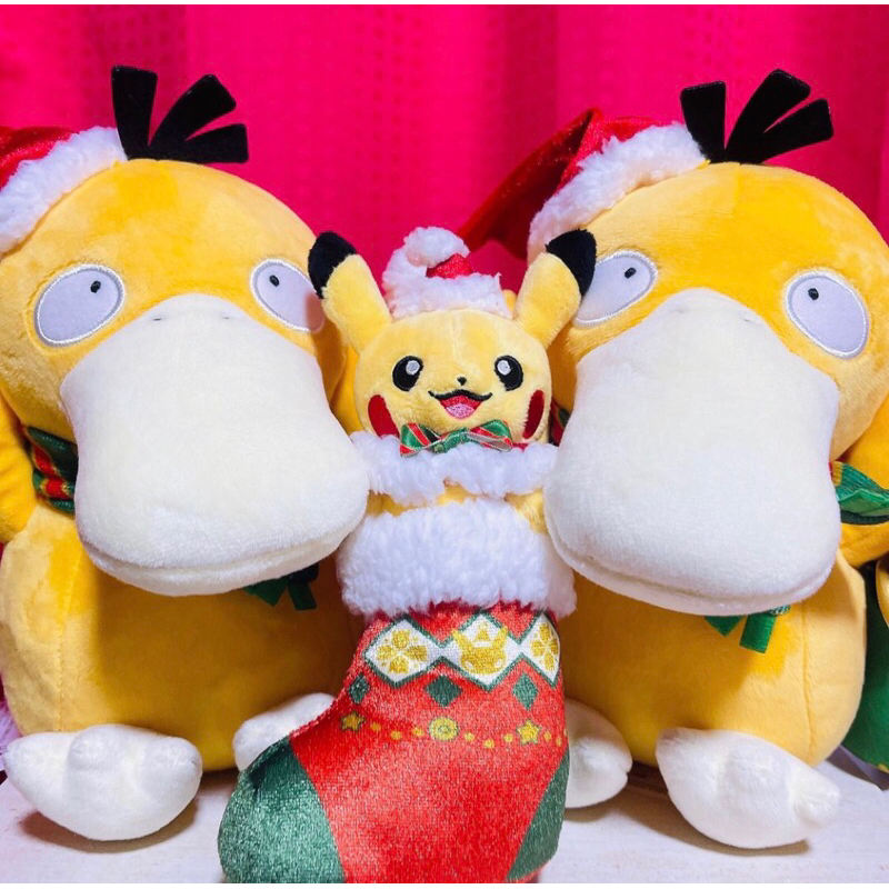 最後現貨🔥日本寶可夢中心Pokémon 2023聖誕節🎄娃娃吊飾 呆火鱷 新葉喵 潤水鴨 可達鴨 皮卡丘 娃娃 交換禮物