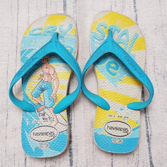 免運 二手 哈瓦士 哈瓦仕 Havaianas 男童 涼鞋 拖鞋 夾腳拖 23cm 23 33/34