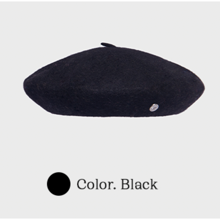 [全新] Rockfish 貝雷帽 黑色 Flat Wool Bret 貝蕾帽 羊毛畫家帽
