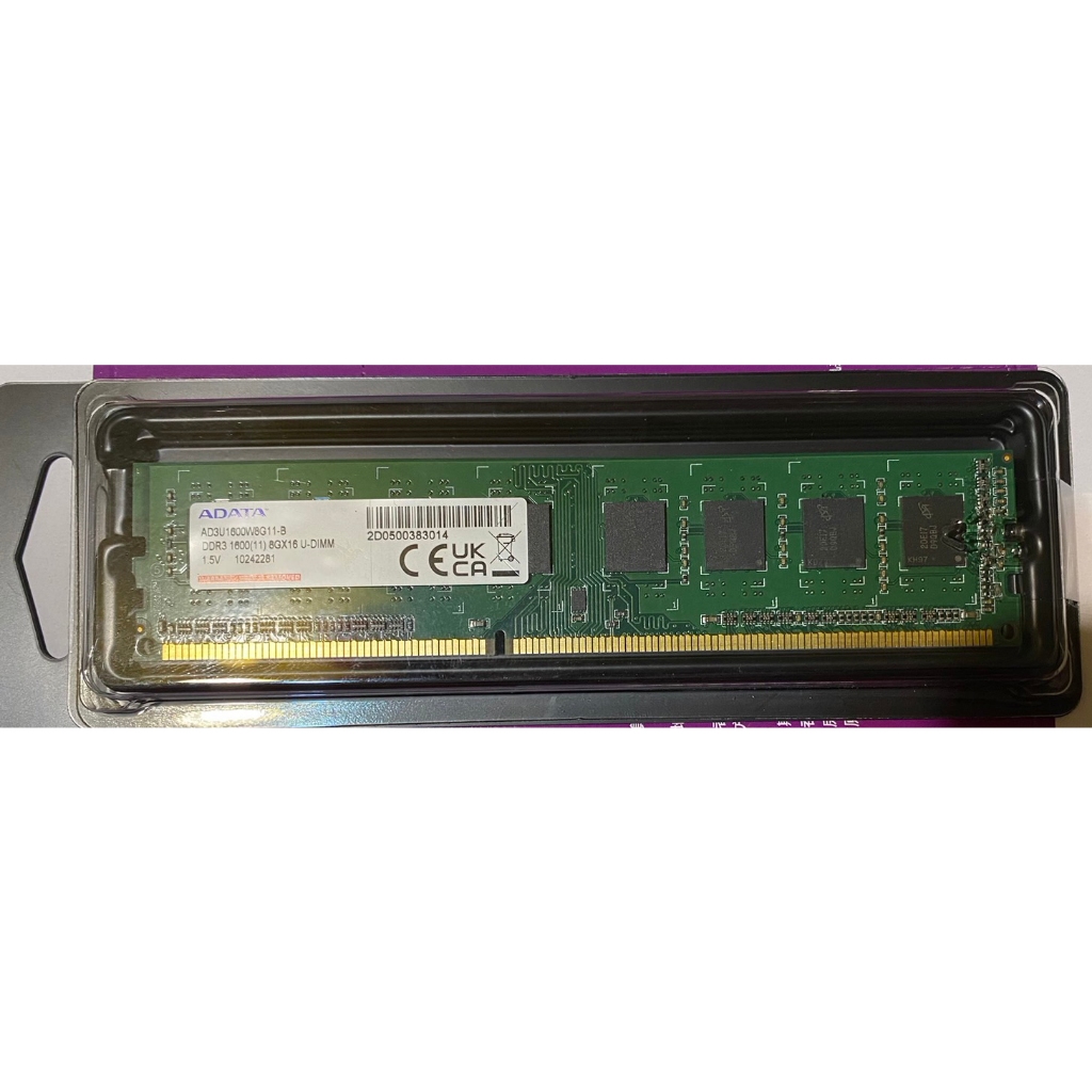 威剛 DDR3-1600L 8G 盒裝新品 桌上型電腦使用 ADATA 終身保固