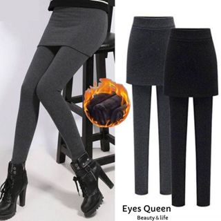 [Eyes Queen] 現貨 假兩件打底褲 假兩件包臀褲裙 打底褲 內搭褲 鬆緊腰內搭褲