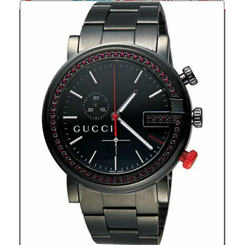 (二手)GUCCI G-Chrono系列/瑞士製藍寶石水晶鏡面/運動計時碼錶功能精湛瑞士製錶工藝/時尚藝術的展現