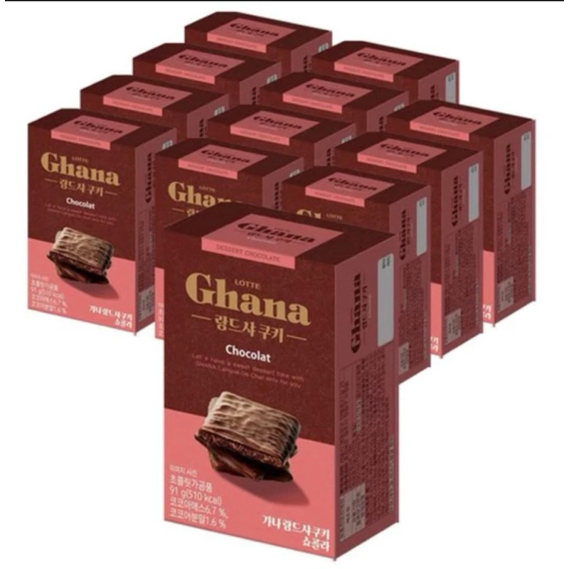 韓國Lotte 樂天 Ghana巧克力餅乾 韓國餅乾 零食全智賢代言