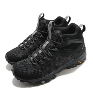 Merrell 登山鞋 Moab FST 2 Mid GTX 女鞋 黑 灰 防水 戶外 黃金大底 高筒 ML599534