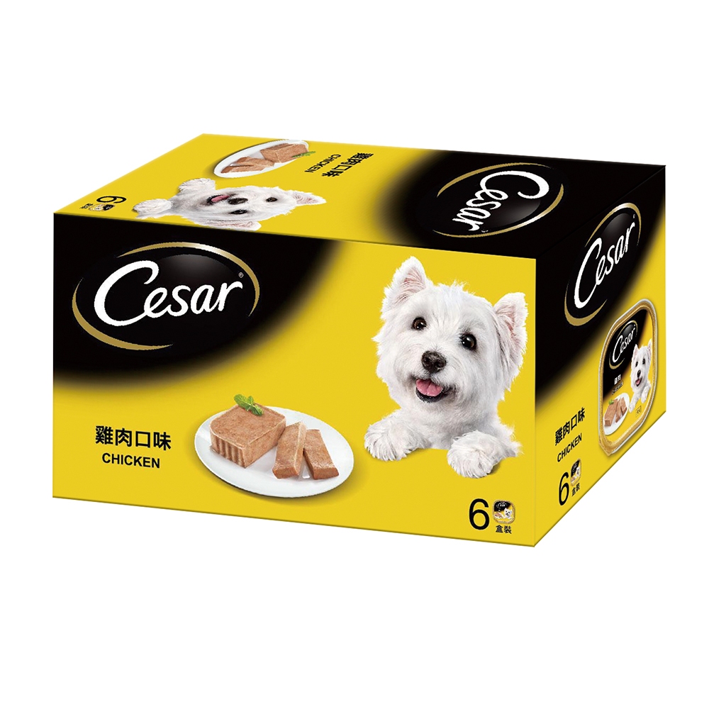 【Cesar西莎】精緻餐盒 雞肉 (100g*6/盒) 多口味 寵物 狗罐頭/濕糧