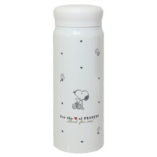 Kamio Snoopy 史努比 不鏽鋼保冷保溫瓶 480ml 白底愛心 KM02141