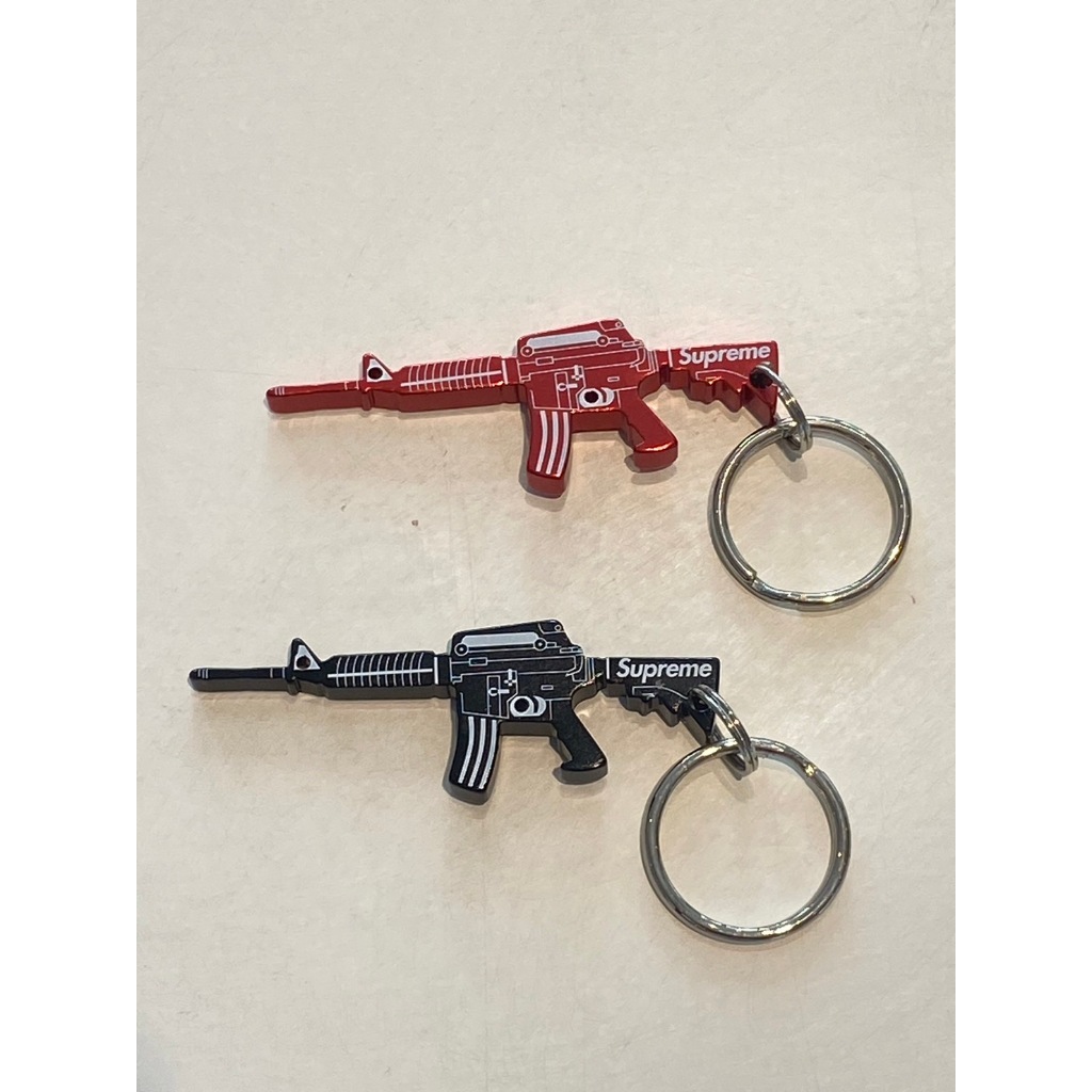 Supreme M16步槍型開瓶器鑰匙圈(黑、紅)