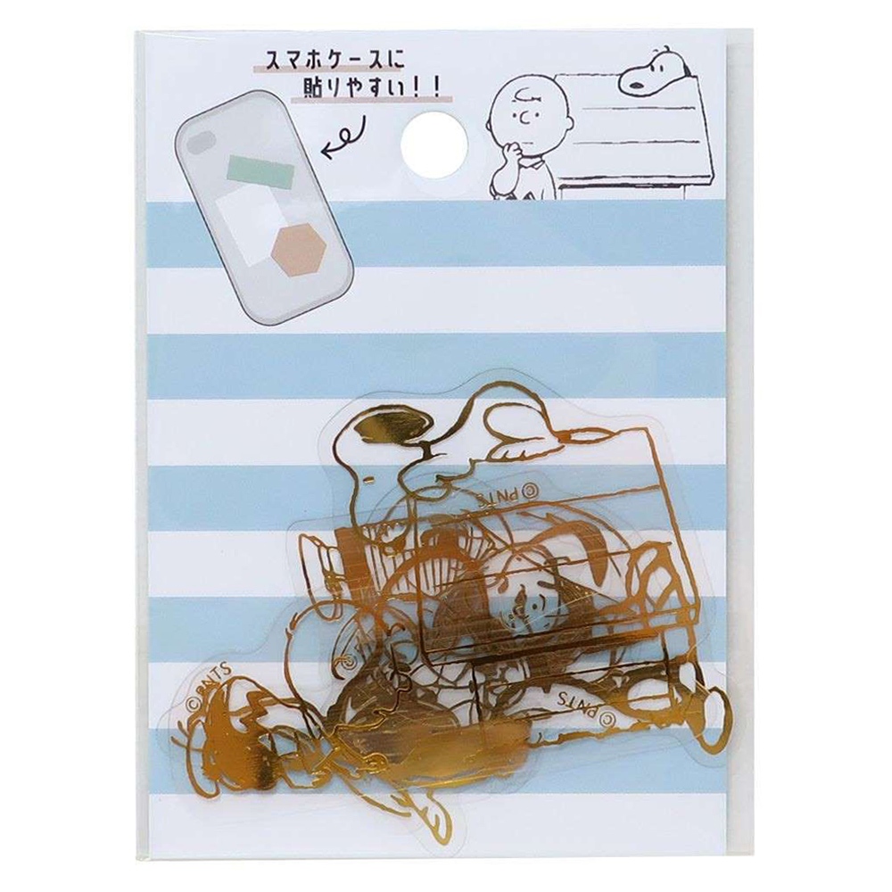 Kamio Snoopy 迷你燙金造型貼紙組 裝飾貼紙 史努比 海洋格紋 KM13372