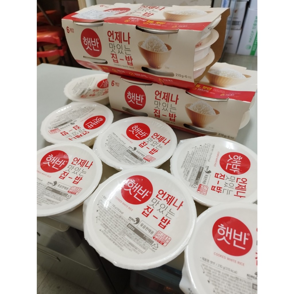 【韓家小院】CJ★即食白飯/微波白飯★(210g)以吾之名炸醬飯方便麵郊遊登山露營夜衝急難包即食韓國白飯咖哩飯隨身白飯