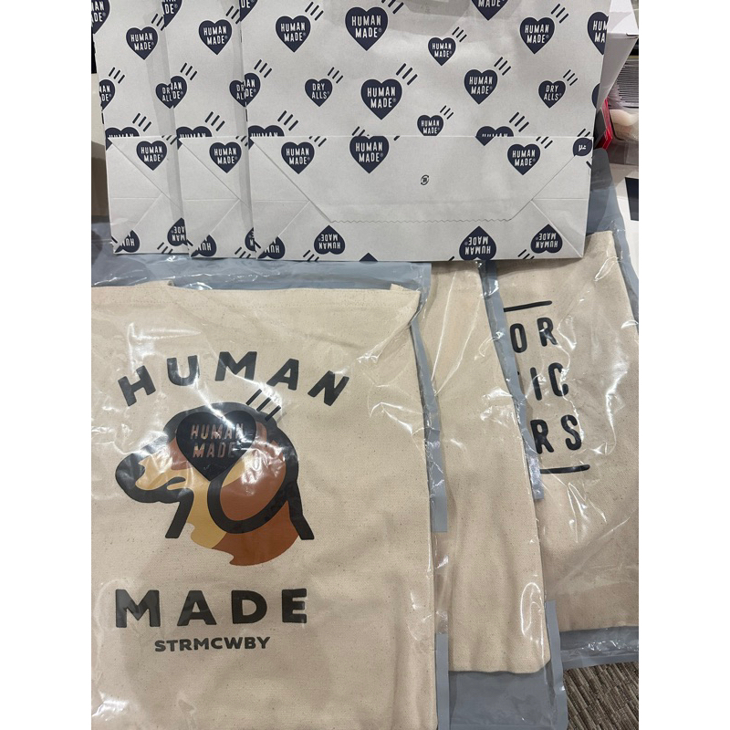 全新現貨在台 附紙袋 human made 臘腸狗帆布袋 上海門市購入 全新未使用