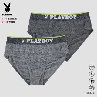 【PLAYBOY】時尚條紋彈性三角褲-SPNE010