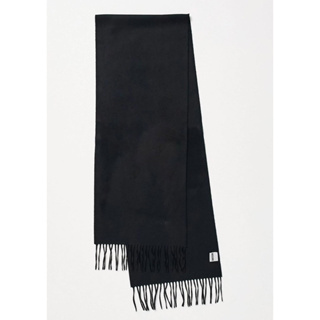 Moschino羊毛刺繡圍巾 黑色（全新）
