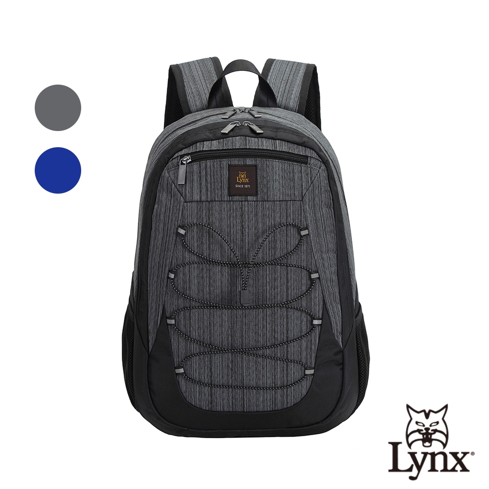 【Lynx】美國山貓 旅行休閒多隔層機能後背包 休閒後背包 旅行後背包 深灰色 深藍色 LY39-2N75-39/91