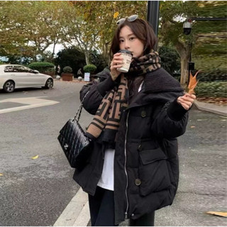 🎀U.ME小舖🎀 預購款 翻領羊羔毛羽絨中長版外套（影片我實拍🖤